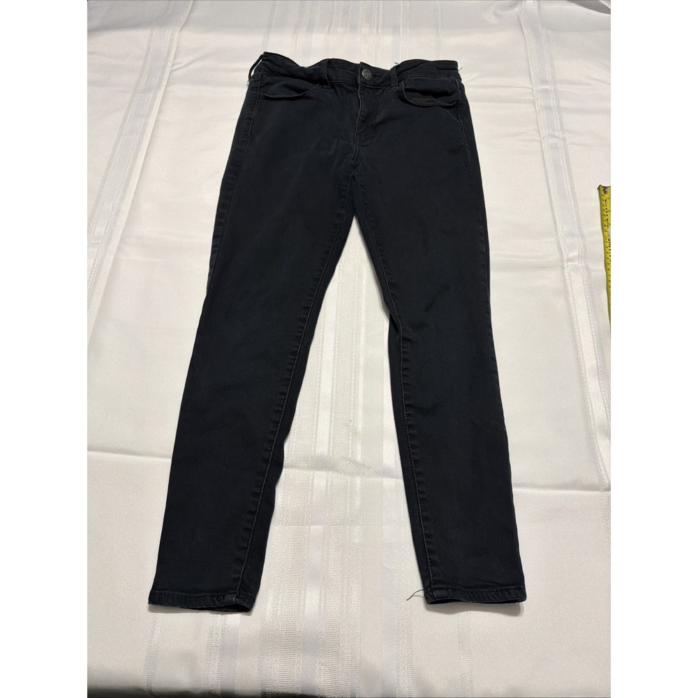 American Eagle Super Super Stretch X Black Skinny Jeggings Jeans 8 Short
